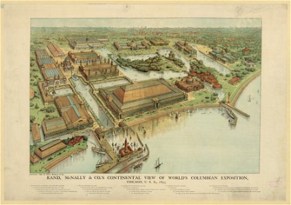 Rand, McNally & Co.'s continental view of the World's Columbian exposition, Chicago, U.S.A., 1893 LCCN2003677585
