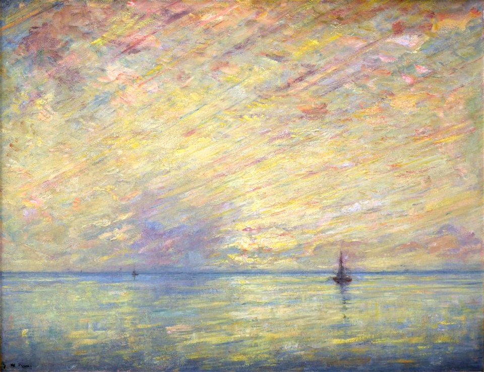 Henry Ward Ranger - Marine - Green and Gold - 1928.70.1 - Reading Public Museum