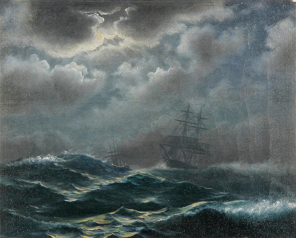 Jens Erik Carl Rasmussen - Nat paa Atlanterhavet - 1883