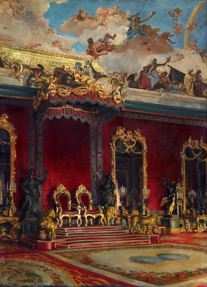 Ranken, William Bruce Ellis; The Throne Room, Royal Palace, Madrid