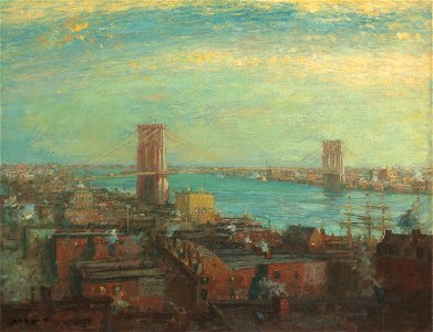 Henry Ward Ranger - Brooklyn Bridge - 1925.720 - Art Institute of Chicago