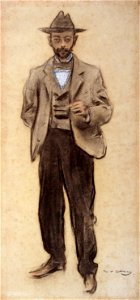 Ramon Casas - Portrait of Manolo Hugué - Google Art Project