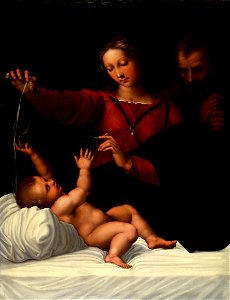 Raphael Workshop - The Holy Family - Google Art Project. Free illustration for personal and commercial use.