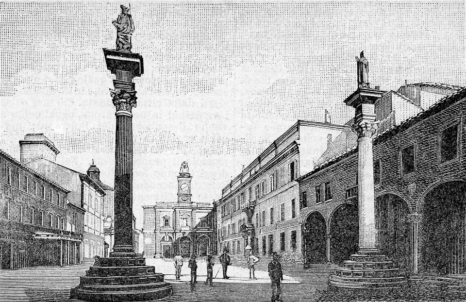 Ravenna – Piazza Vittorio Emanuele (xilografia)