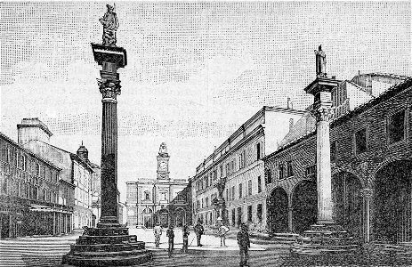 Ravenna – Piazza Vittorio Emanuele (xilografia)
