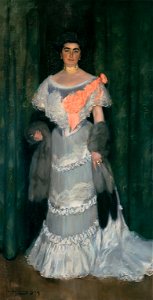 Ramón Casas - Montserrat Casas de Nieto, in Evening Dress - Google Art Project