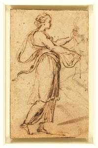 Raphael - A woman standing in profile Florentia c.1514, RCIN 990337