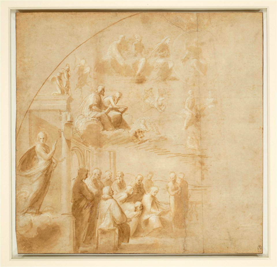 Raphael - A study for the left half of the Disputa c.1509, RCIN 912732