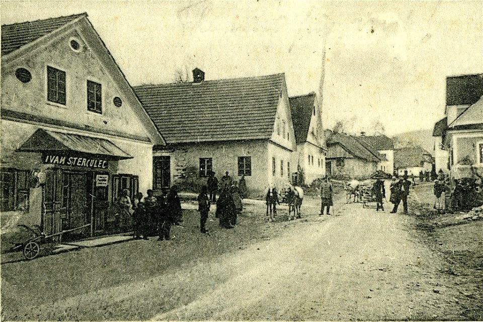 Razglednica Begunj pri Cerknici 1908 (4)