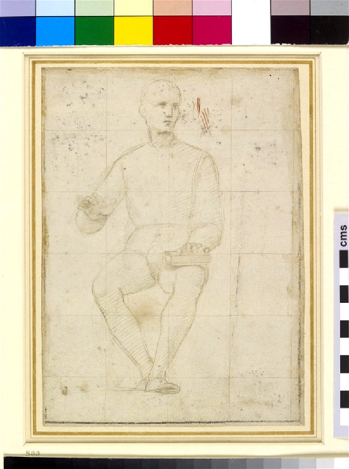 Raphael - Recto Study of a seated Man, WA1846.174
