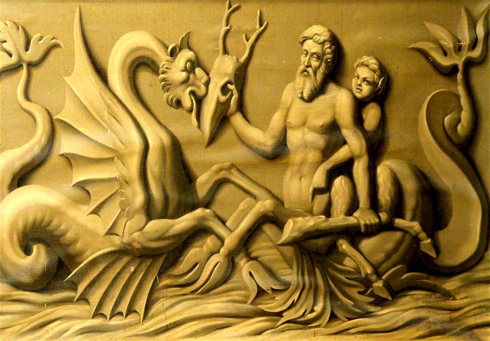 Raphael (1483-1520) (after) - Dado of Mermen, Putti, Seahorses and Sea-Monsters (detail) - 1257226 - National Trust
