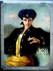 Ramon Casas, publicité pour le papier à cigarettes Job