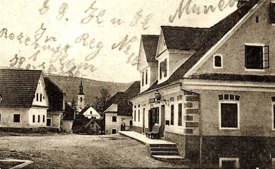Razglednica Begunj pri Cerknici 1908 (1)