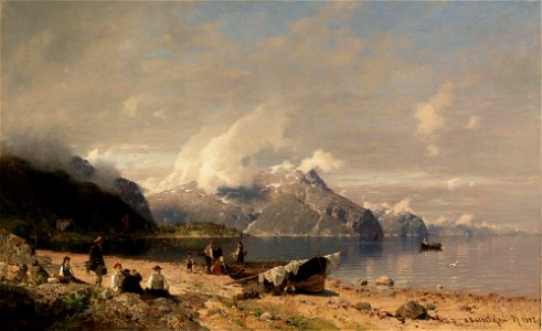 Georg Anton Rasmussen - Norsk fjordlandskap - NMK.2009.0185 - National Museum of Art, Architecture and Design