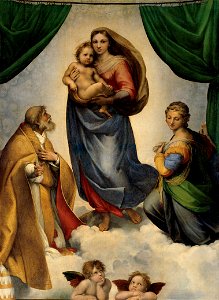 Raphael - The Sistine Madonna - Google Art Project. Free illustration for personal and commercial use.