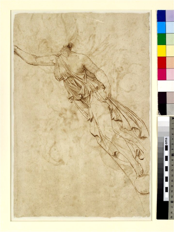 Raphael - Verso Figure of victory after a relief on the Arch of Titus, Rome, WA1846.138