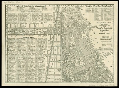 Rand McNally & Co.'s New indexed miniature guide map of the World's Columbian Exposition at... (NBY 1799)