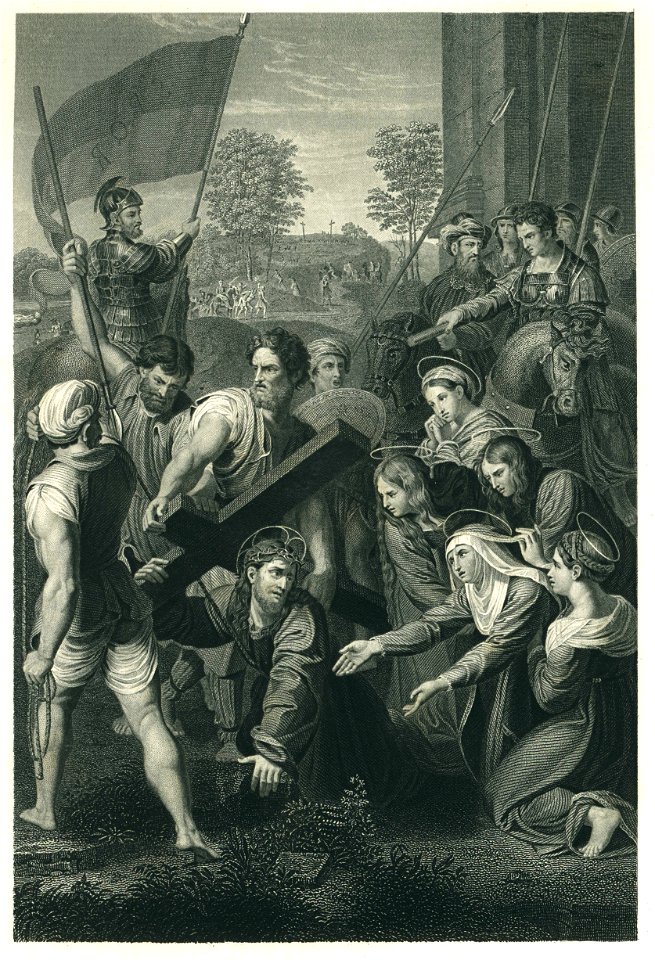 Raphael - Le Portement de Croix - Steel Engraving