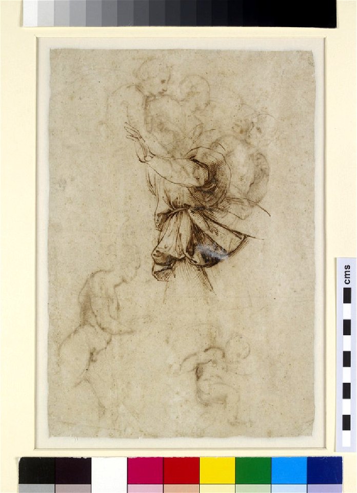 Raphael - Verso Study of the Garment of an Angel, WA1846.190