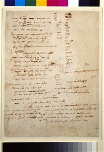 Raphael - Verso Rough draft of the Sonnet 'Come non podde dir', WA1846.188