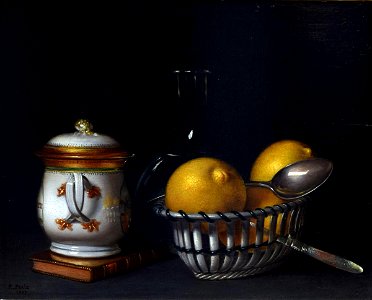 Raphaelle Peale - Lemons and Sugar - 1946.150.1 - Reading Public Museum. Free illustration for personal and commercial use.