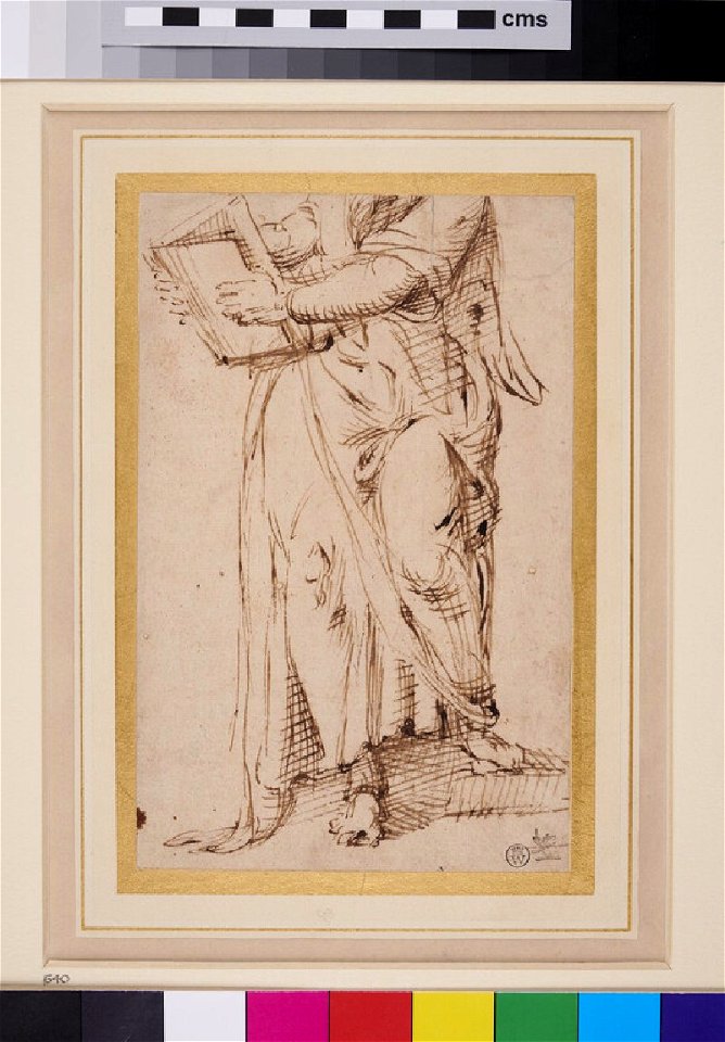 Raphael - after - Draped male Figure holding a Book, WA.OA553