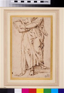 Raphael - after - Draped male Figure holding a Book, WA.OA553