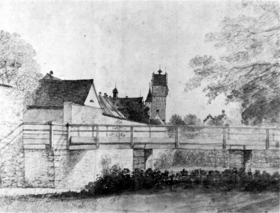 Ravensburg Stadtbefestigung beim Posttörle 1842