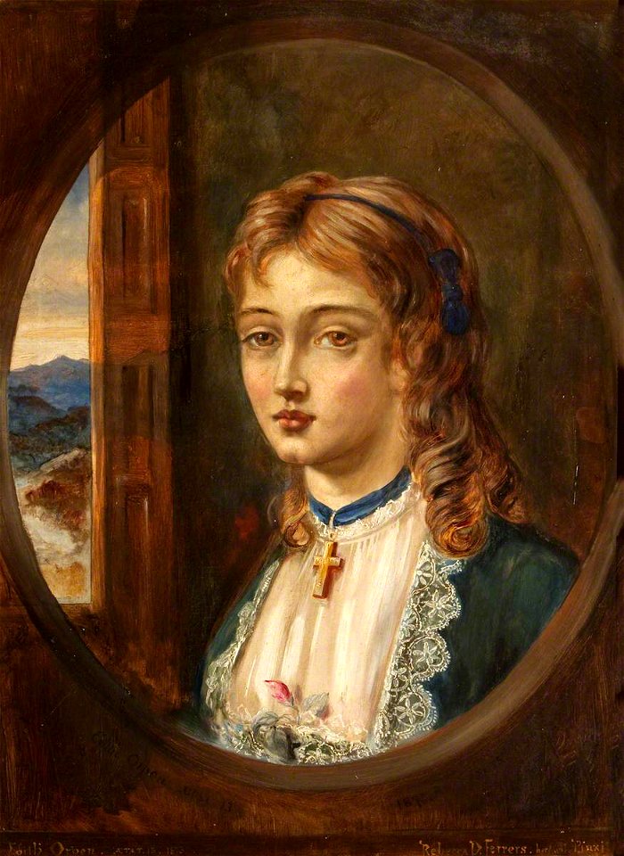 Rebecca Dulcibella Orpen (1830-1923) - Edith Frances Rosamond Orpen (1859-1860–1939), Aged 13 (later Mrs Charles Frederick Carlos Clarke) - 343193 - National Trust