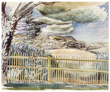 Ravilious - firle-beacon-c-1927. Free illustration for personal and commercial use.
