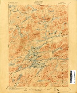 Raquette Lake New York USGS topo map 1899. Free illustration for personal and commercial use.