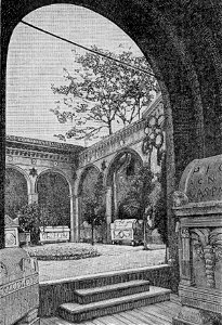 Ravenna – Quadriportico di Braccioforte con Sarcofagi antichi presso il sepolcro di Dante