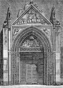 Ravenna Porta della chiesa di S Giovanni Evangelista xilografia