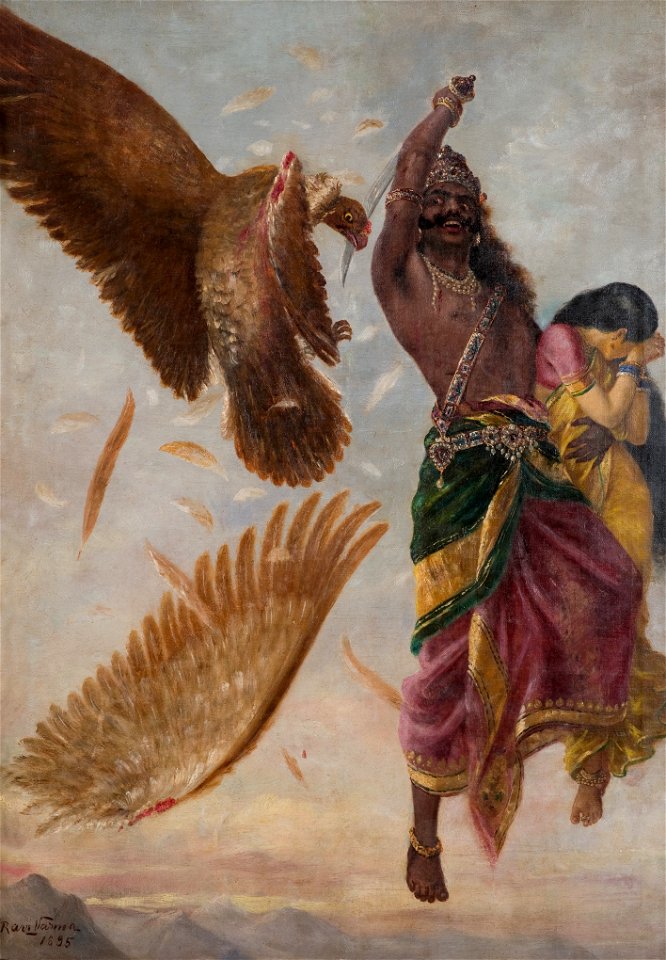 Ravi Varma-Ravana Sita Jathayu
