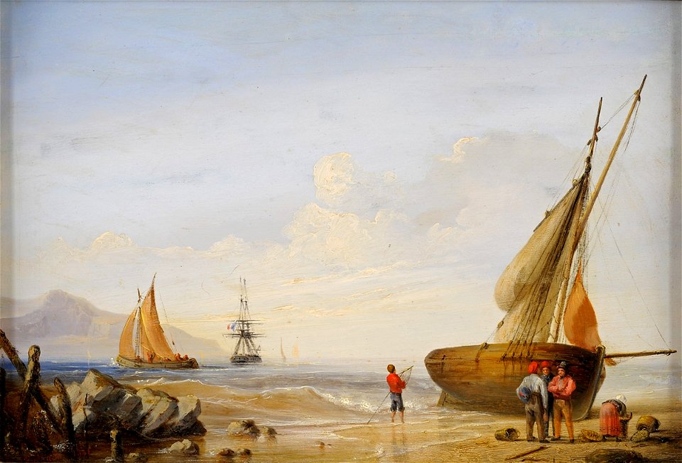 Raymond-Eugène Goethals Strandszene mit Fischervolk 1831