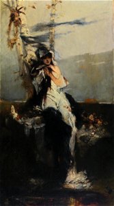 Raphael von Ambros Die Erwartung 1880