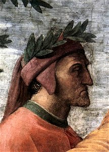 Raphael, The Parnassus - detail, Stanza della segnatura, Palazzo Pontifici, Vatican. Free illustration for personal and commercial use.