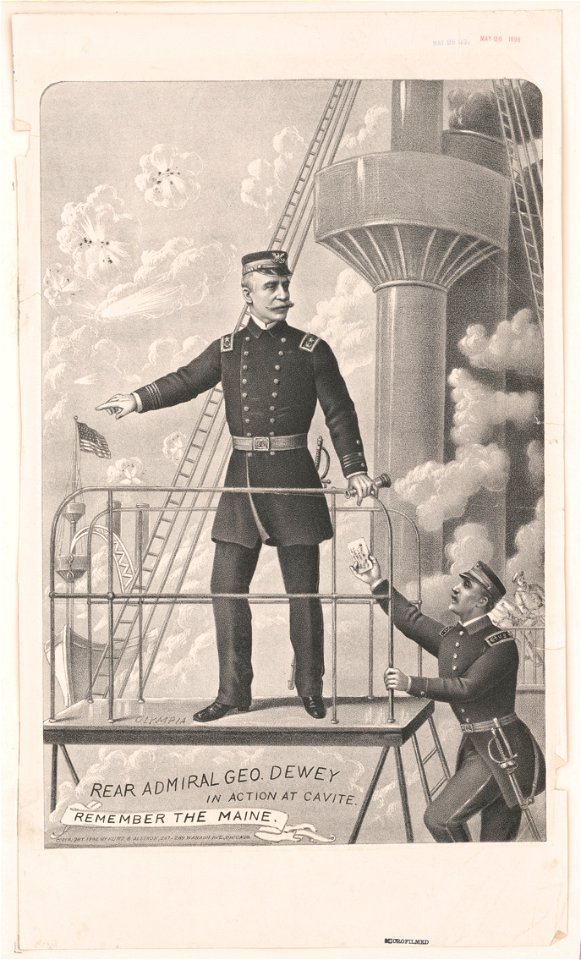 Rear Admiral Geo. Dewey in action at Cavite LCCN2003656911