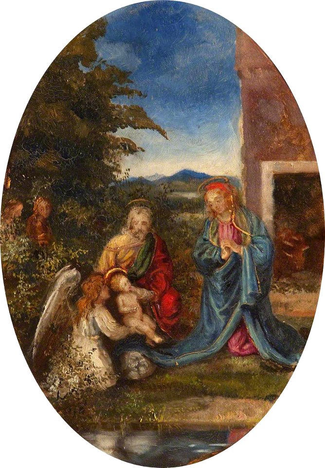 Rebecca Dulcibella Orpen (1830-1923) - The Holy Family with a Child Angel - 343181.3 - National Trust
