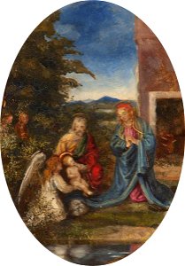 Rebecca Dulcibella Orpen (1830-1923) - The Holy Family with a Child Angel - 343181.3 - National Trust