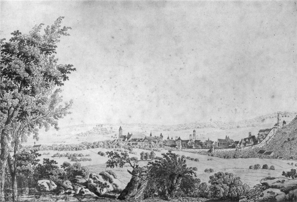 Ravensburg von Süden c1800