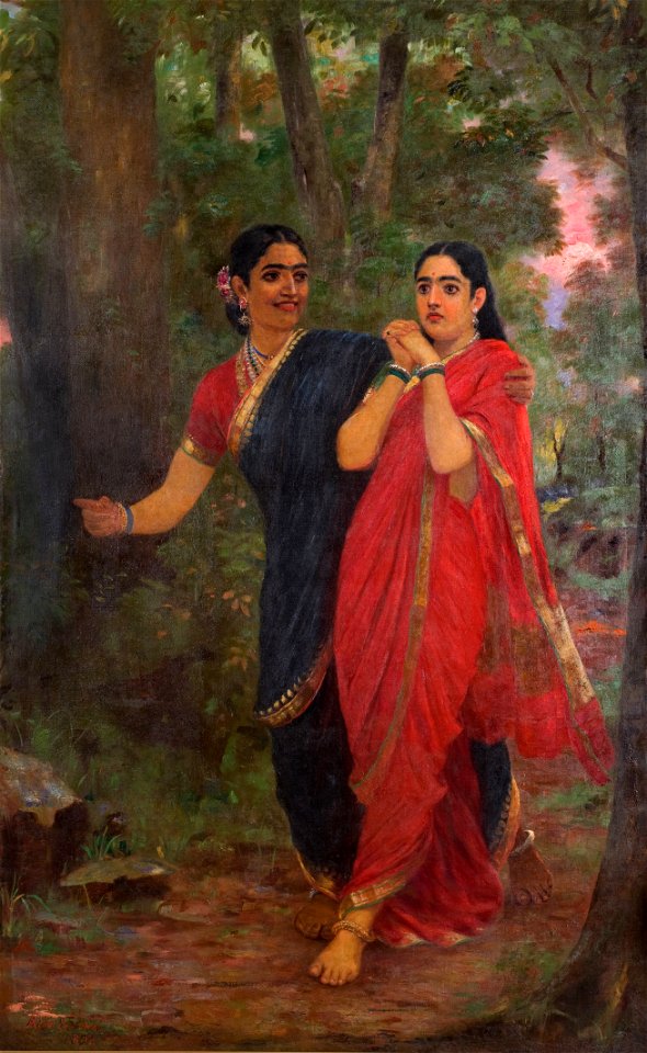Ravi Varma-Draupadi and Simhika