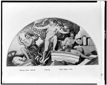 Reading room vestibule. Anarchy - Elihu Vedder, Rome, 1896. LCCN91483011