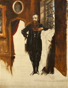 Rebecca Dulcibella Orpen (1830-1923) - Edward Heneage Dering (1826–1892), Standing in an Interior at Baddesley Clinton - 343257 - National Trust
