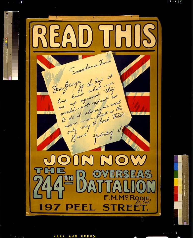 Read this, join now the 244th Overseas Battalion LCCN2004666244