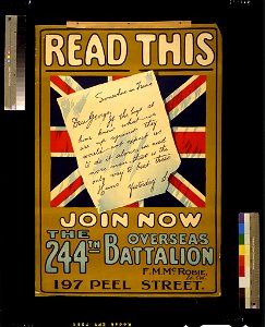Read this, join now the 244th Overseas Battalion LCCN2004666244