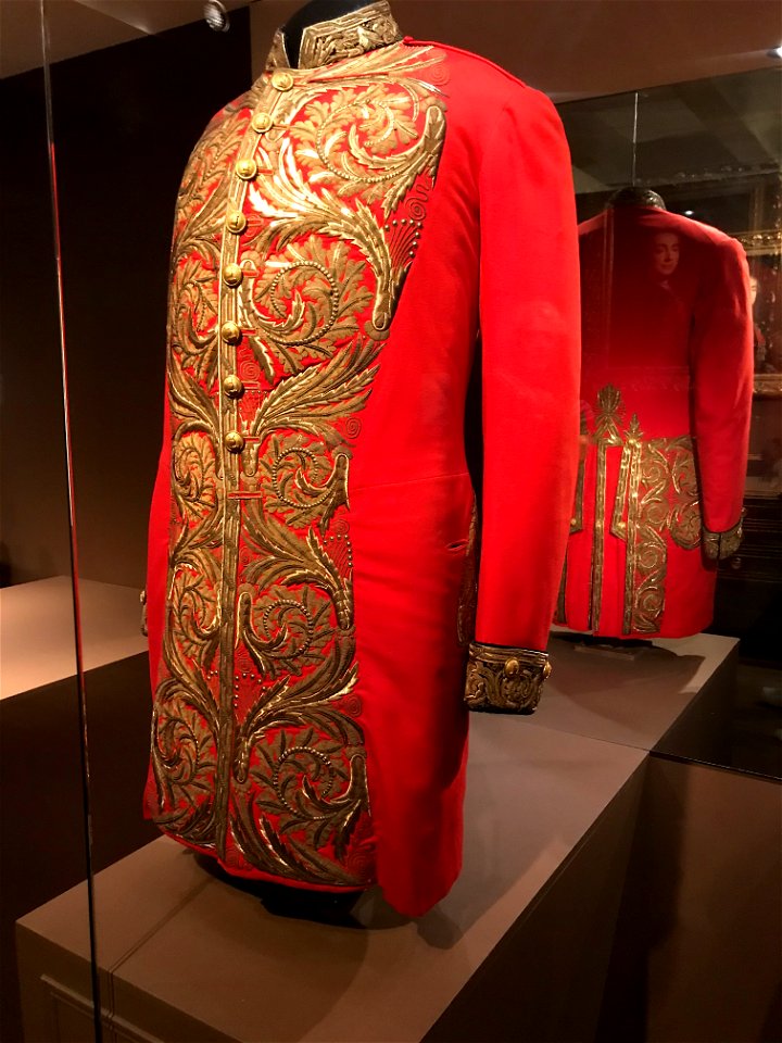 Red dress jacket with gold decoration