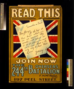 Read this, join now the 244th Overseas Battalion LCCN2004666244