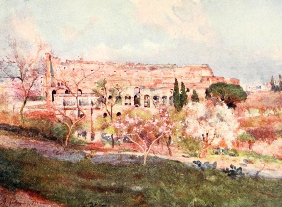 Rear view of the Colosseaum by Alberto Pisa (1905)