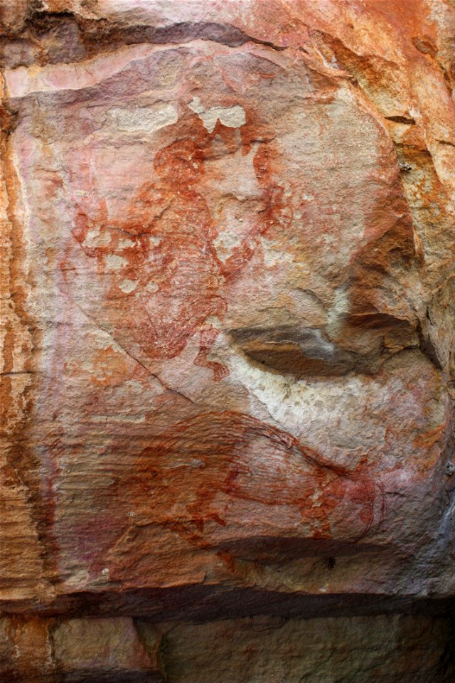 Red human figure and wallaby - Google Art Project